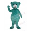 Cute Mint Green Teddy Bear Mascot Costume