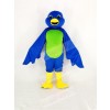 Blue Bird with Green Belly Mascot Costume Cartoon	