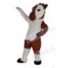 Brown and White Horse Mascot Costume