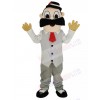 Barber in White Shirt Mascot Costume