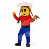 Cowgirl with Red Coat Mascot Costume