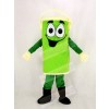 Green Peter Paint Can Mascot Costume Cartoon