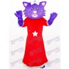 Red Dress Female Purple Bear Anime Mascot Costume