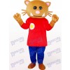 Bear In Red Clothes Animal Mascot Costume