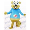 Blue Bear With Big Teeth Animal Mascot Costume