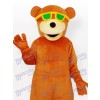 Glasses Wearing Bear Adult Mascot Costume