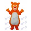 Short-haired Orange Bear Mascot Adult Costume