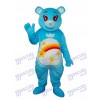Flower Belly Blue Bear Mascot Adult Costume