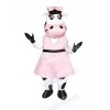 Beautiful Cow with Pink Dress Mascot Costumes Animal