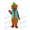 Beaver with Blue Shirt Mascot Adult Costume