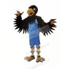 Black Hawk with Blue Suit Mascot Costumes Animal