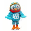 Blue Owl with Glasses Mascot Costumes Animal