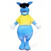 Smiling Blue Kangaroo Mascot Costumes Animal
