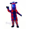 Blue and Red Giraffe Mascot Costumes Animal