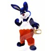 Blue and White Rabbit Mascot Costumes Animal