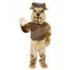 Brown Bulldog with Vest Mascot Costumes Animal	