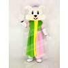Realistic Easter Bunny Rabbit in Colorful Dress Mascot Costume Cartoon	