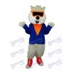 Cat Wear Glasses Mascot Adult Costume