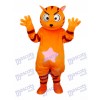 Orange Star Cat Mascot Adult Costume