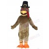 Light Brown Thanksgiving Turkey Mascot Costume with Hat