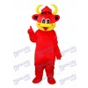 Yellow Mouse Red Cow Mascot Adult Costume