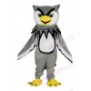 Gray Owl with Yellow Beak Mascot Costume Bird