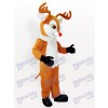 Yellow Reindeer Adult Mascot Costume