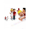 Boy and Girl mascot costume