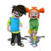 Boy and Girl mascot costume