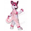 Pink Husky Dog Adult Mascot Costumes Fursuit Animal