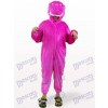 Shinny Purple Dinosaur Open Face Kids Mascot Costume