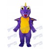 Long Thorn Purple Dinosaur Mascot Adult Costume