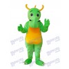 Big Nose Horned Green Dinosaur Mascot Adult Costume