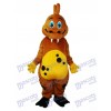 Golden Brown Dinosaur Mascot Adult Costume