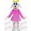 Female Dog In Fuchsia Clothes Animal Mascot Costume