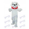 White Angry Dog Adult Mascot Costume