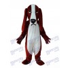 Reddish and White Dog Adult Mascot Costume