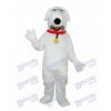 White Dog with Necklet Mascot Adult Costume