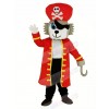 Pirate Wolf with Red Coat Mascot Costume Animal