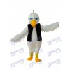 White Eagle in Black Vest Mascot Adult Costume