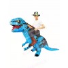 Blue Tyrannosaurus T-Rex Inflatable Carry Me Ride On Costume