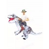 White Tyrannosaurus T-Rex Inflatable Carry Me Ride On Costume