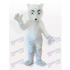 White Polar Fox Adult Mascot Costume