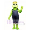 Frog Legs with Hat & Overalls Mascot Costume