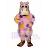 Polka-dot Hippo Mascot Costume