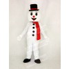 Cute Snow Man with Hat Mascot Costume Cartoon	