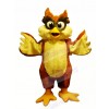 Yellow Owl with Glasses Mascot Costumes Cartoon	