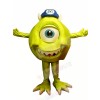 Green Monster Mike with Blue Hat Mascot Costumes Cartoon