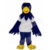Blue Hawk in White T-shirt Mascot Costume