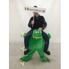 Piggy Back Sad Frog Carry Me Frog Mascot Costume Halloween Fancy Dress